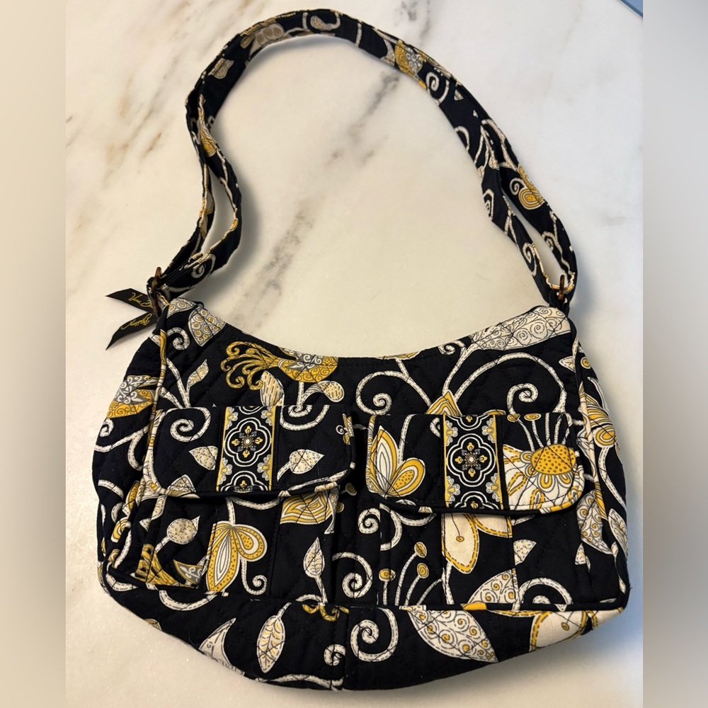 Vera Bradley Libby shoulder bag in Yellow Bird pattern